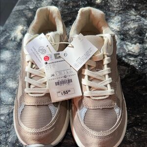 Zara Beige and White Women's Sneakers